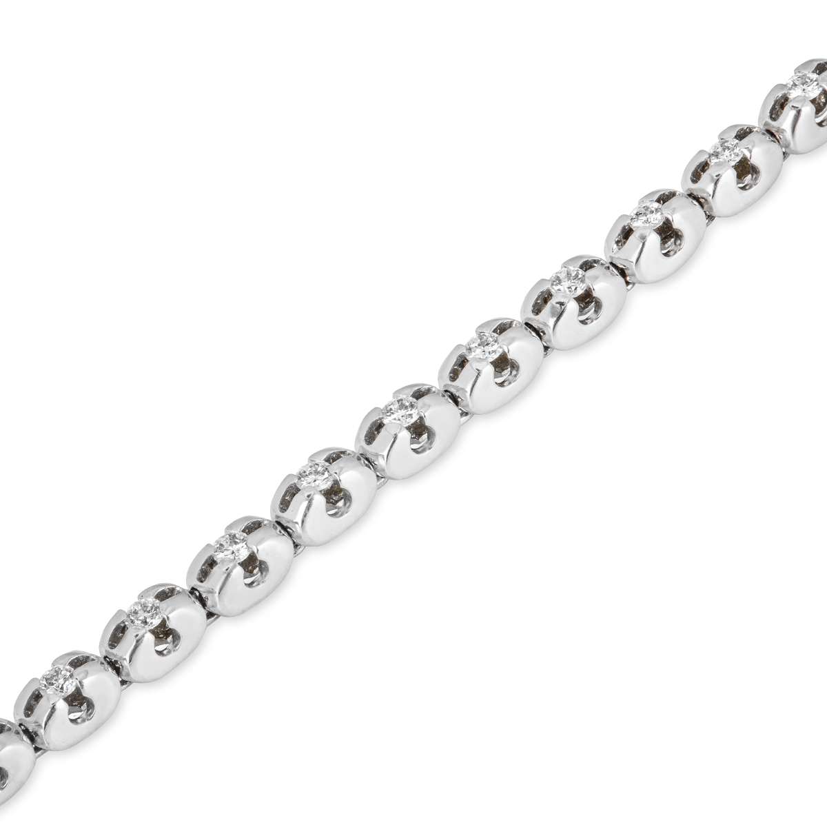 White Gold Diamond Link Bracelet 0.90ct